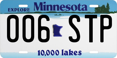 MN license plate 006STP
