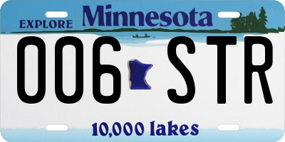 MN license plate 006STR