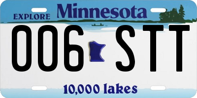 MN license plate 006STT
