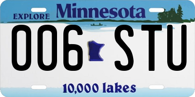 MN license plate 006STU