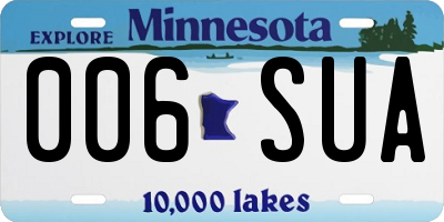 MN license plate 006SUA