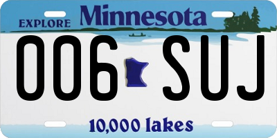 MN license plate 006SUJ