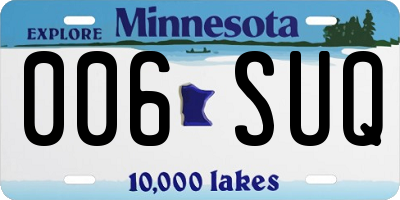 MN license plate 006SUQ