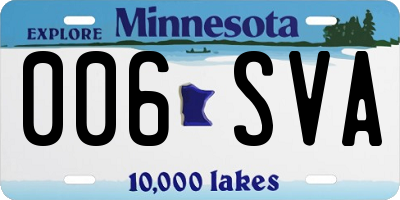 MN license plate 006SVA
