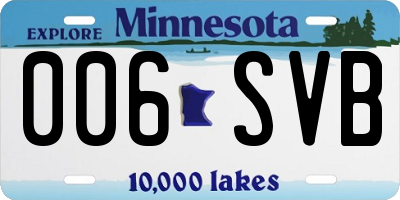 MN license plate 006SVB