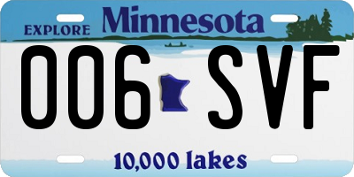 MN license plate 006SVF