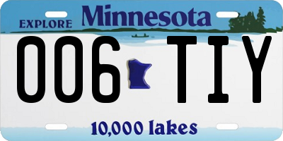 MN license plate 006TIY