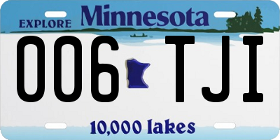 MN license plate 006TJI