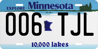 MN license plate 006TJL