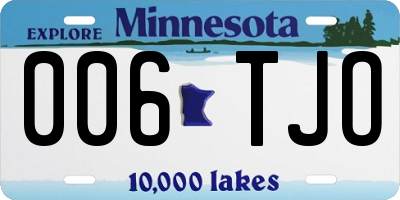 MN license plate 006TJO
