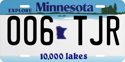 MN license plate 006TJR