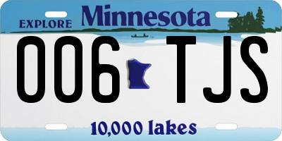 MN license plate 006TJS