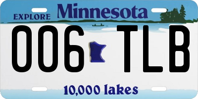MN license plate 006TLB