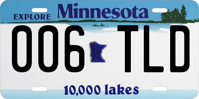MN license plate 006TLD