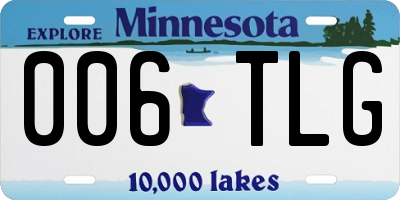 MN license plate 006TLG