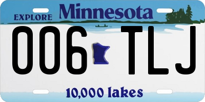 MN license plate 006TLJ