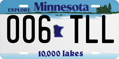 MN license plate 006TLL