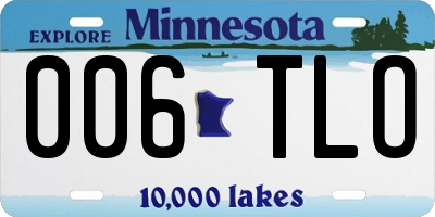 MN license plate 006TLO