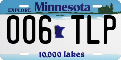 MN license plate 006TLP
