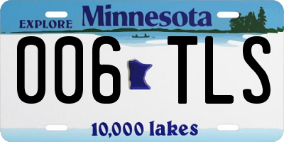 MN license plate 006TLS