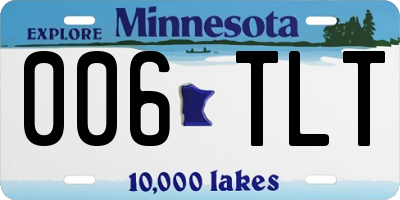 MN license plate 006TLT