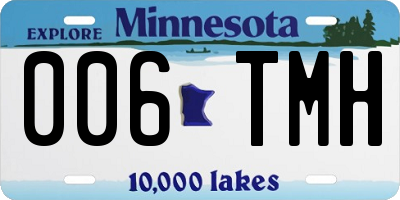 MN license plate 006TMH