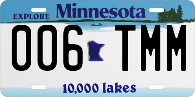 MN license plate 006TMM