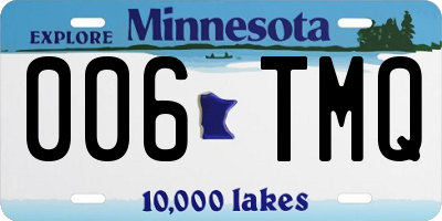 MN license plate 006TMQ