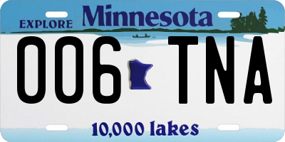 MN license plate 006TNA