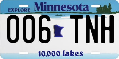 MN license plate 006TNH