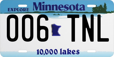 MN license plate 006TNL