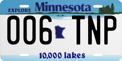 MN license plate 006TNP