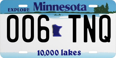 MN license plate 006TNQ