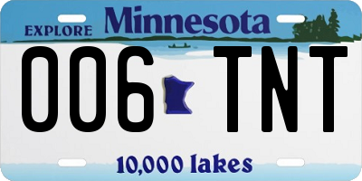 MN license plate 006TNT