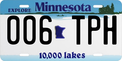 MN license plate 006TPH