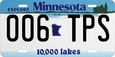 MN license plate 006TPS