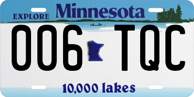MN license plate 006TQC