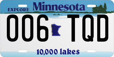 MN license plate 006TQD