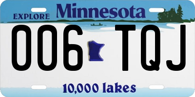 MN license plate 006TQJ