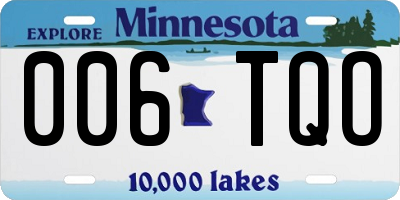 MN license plate 006TQO
