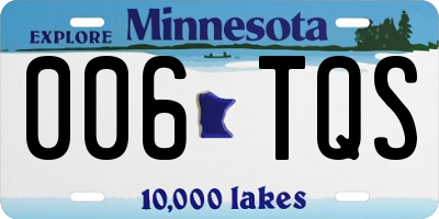 MN license plate 006TQS