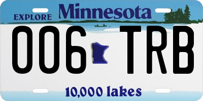 MN license plate 006TRB