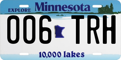 MN license plate 006TRH
