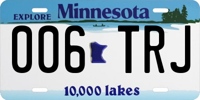 MN license plate 006TRJ