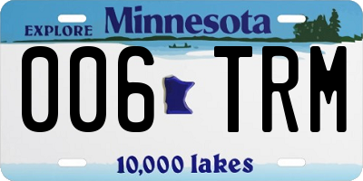MN license plate 006TRM