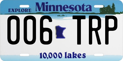 MN license plate 006TRP