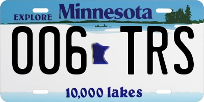 MN license plate 006TRS