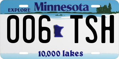MN license plate 006TSH