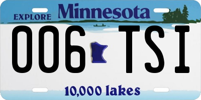 MN license plate 006TSI