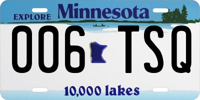 MN license plate 006TSQ